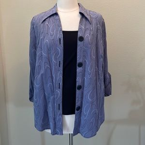 Blue/Black 1 piece top 1X